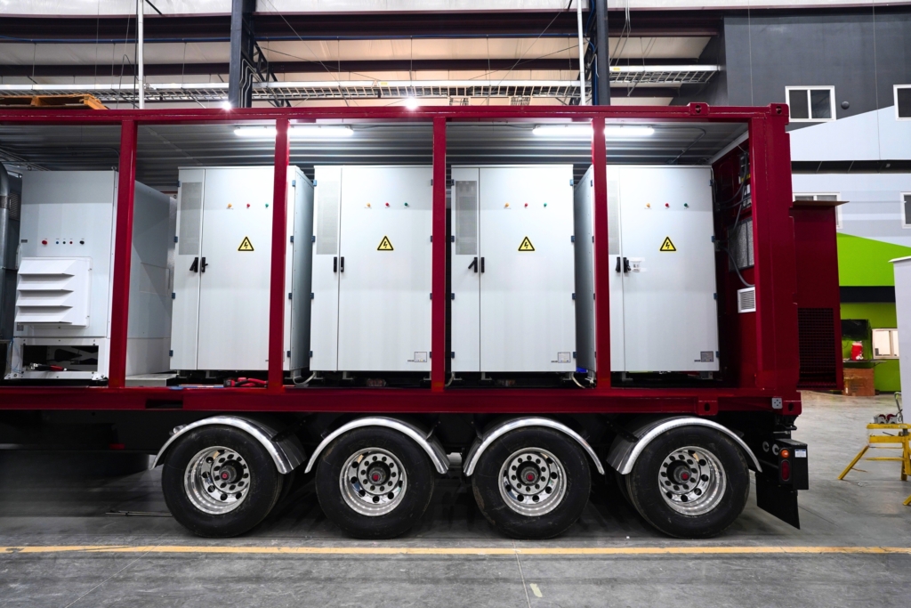 Mobile Battery Energy Storage System (MBESS) being built in the Martin Energy Group shop